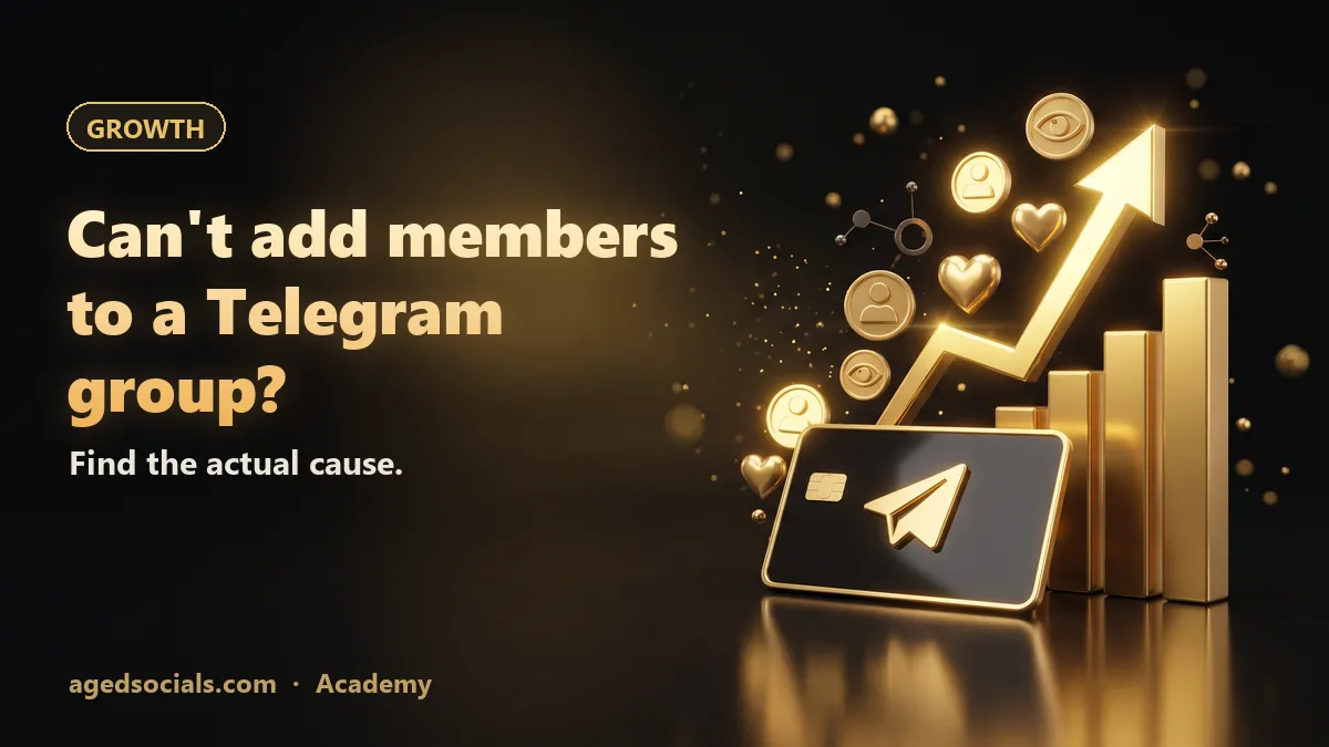 Official Telegram public group interface used for member-add troubleshooting