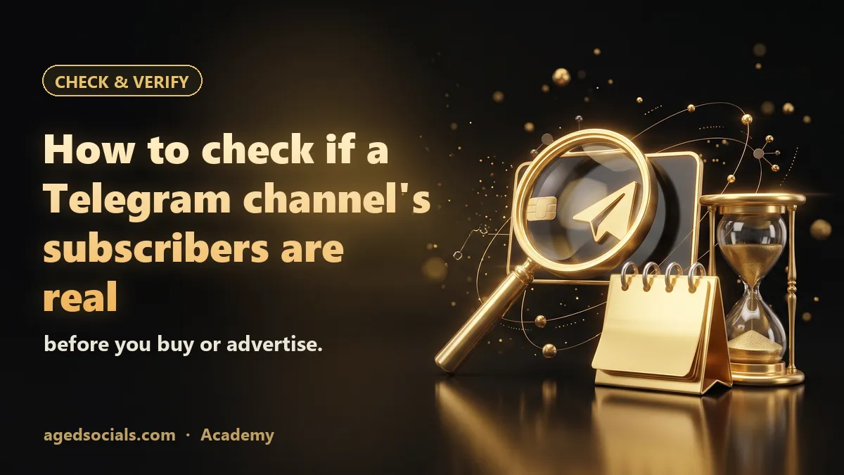 How to Check if a Telegram Channel's Subscribers Are Real: AgedSocials illustration