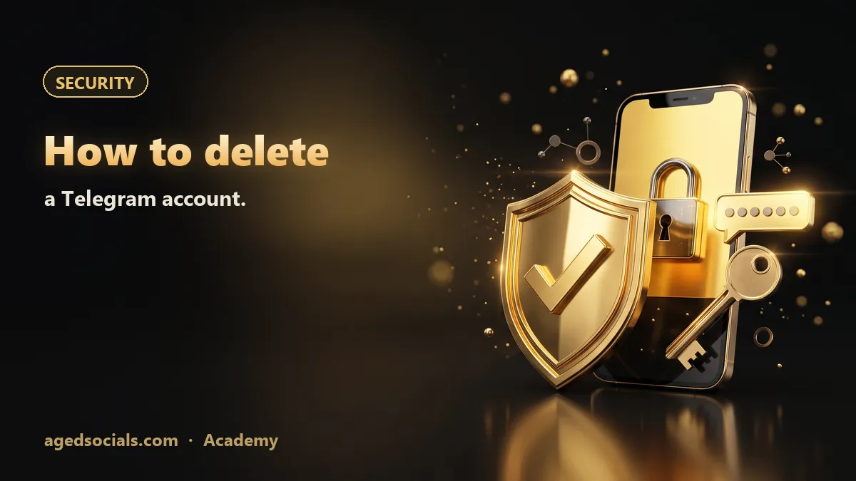 How to Delete a Telegram Account (Instantly or Automatically): AgedSocials illustration