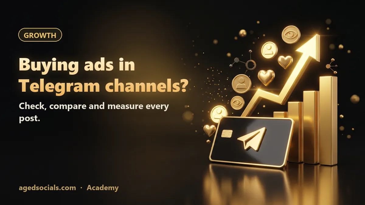How to Buy Ads in Telegram Channels Without Wasting Money (Step by Step): AgedSocials illustration