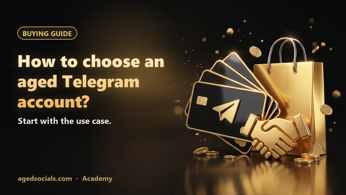 Official Telegram chat list interface used as an account criteria reference