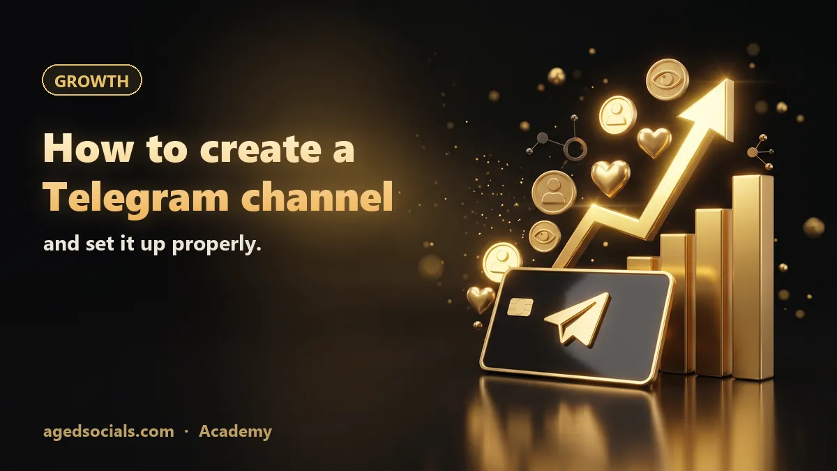 How to create a Telegram channel and set it up properly.: AgedSocials illustration