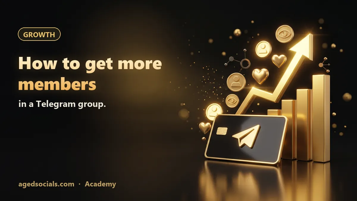 How to get more members in a Telegram group.: AgedSocials illustration