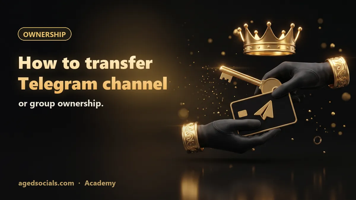 How to transfer Telegram channel or group ownership.: AgedSocials illustration