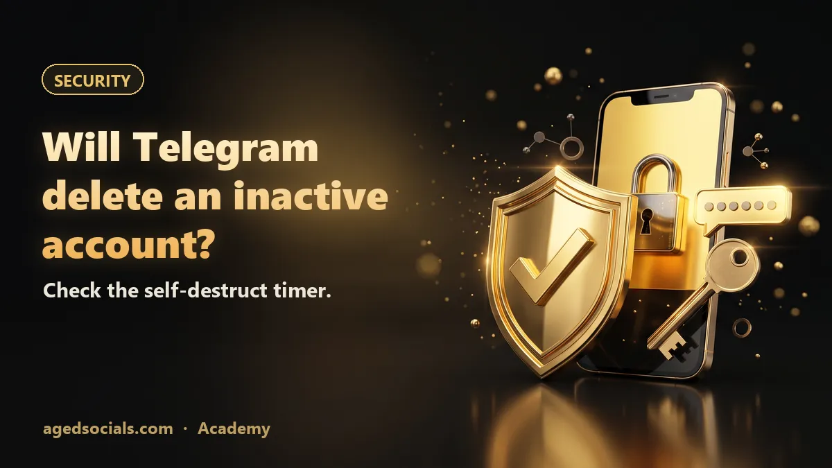 Will Telegram Delete an Inactive Account? The Self-Destruct Timer Explained: AgedSocials illustration