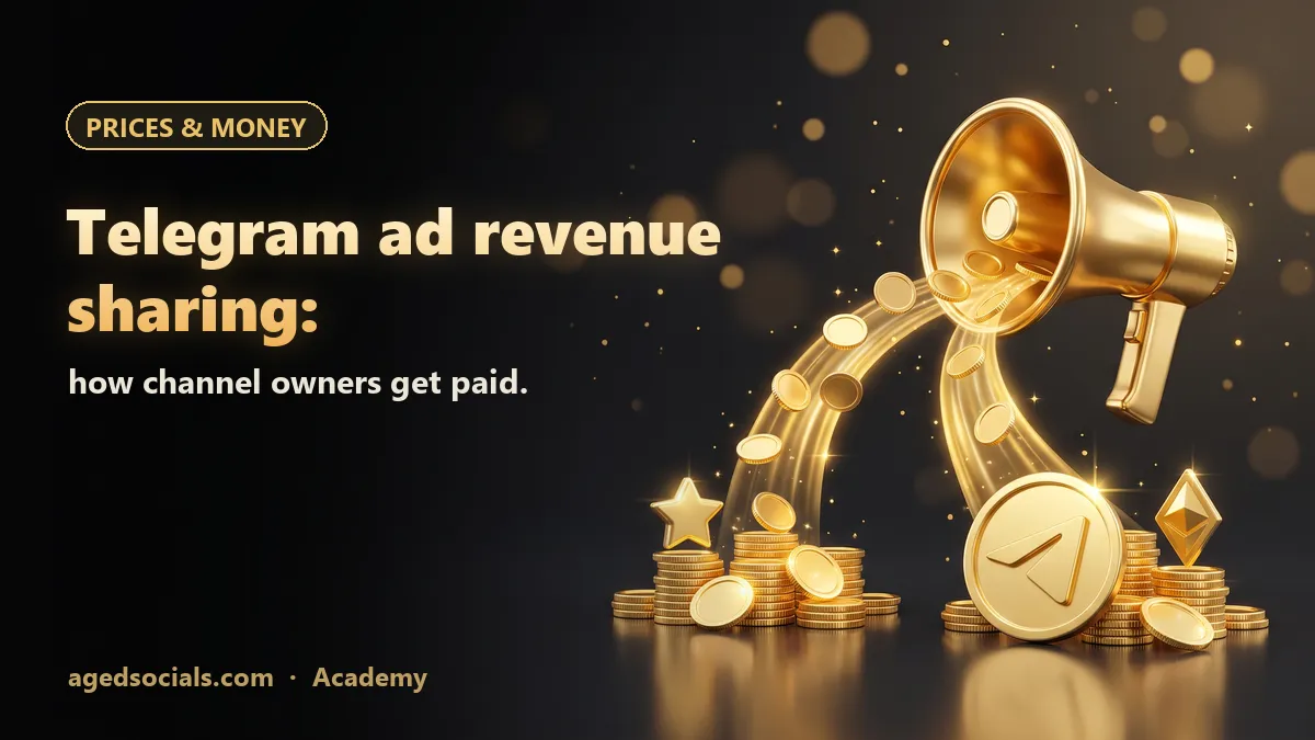 Chia sẻ doanh thu quảng cáo Telegram: chủ kênh được trả tiền thế nào.: Hình minh họa AgedSocials