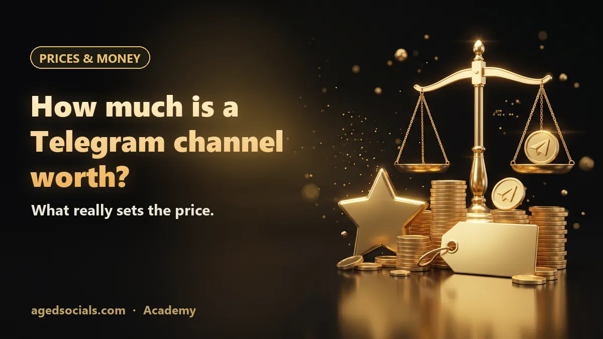 How much is a Telegram channel worth? What really sets the price.: AgedSocials illustration