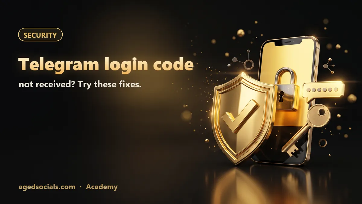 Telegram login code not received? Try these fixes.: AgedSocials illustration