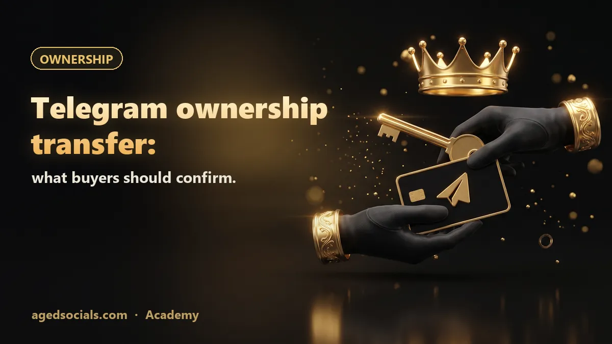 Official Telegram administrator-rights interface used as an ownership reference