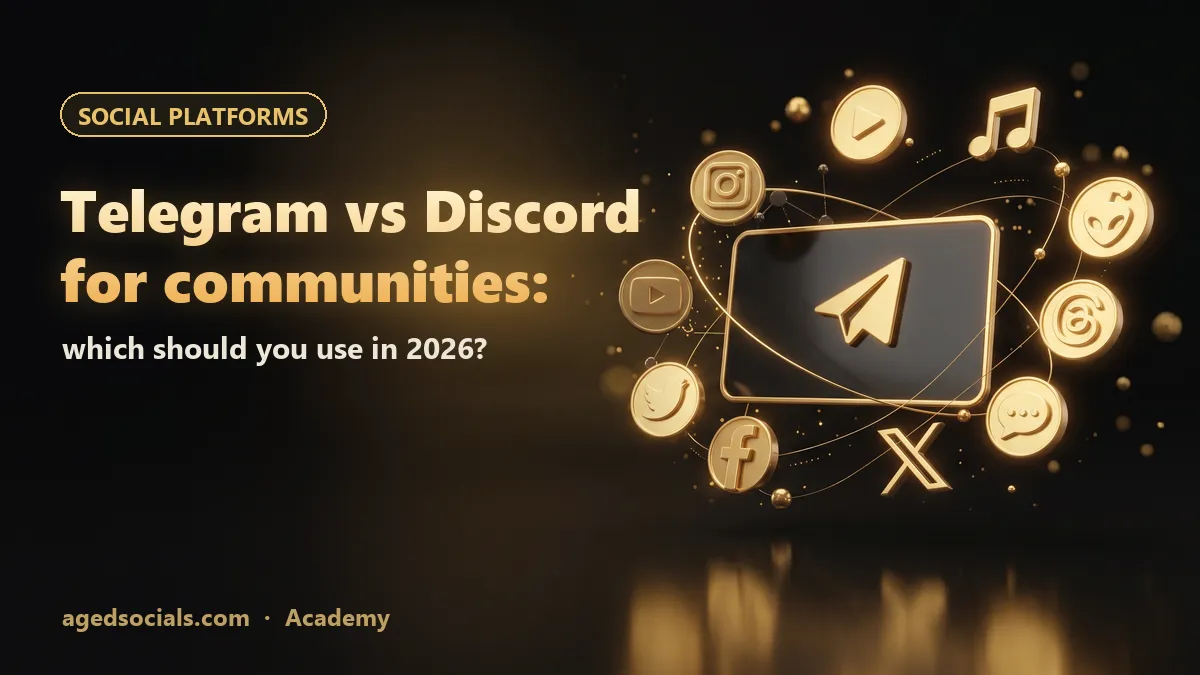 Telegram vs Discord for Communities (2026): Which Should You Use?: AgedSocials illustration