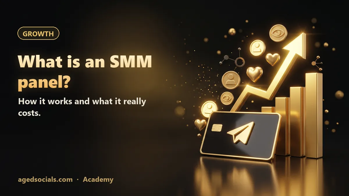 What Is an SMM Panel? How It Works, Refill, Drop and Real Cost (2026): AgedSocials illustration