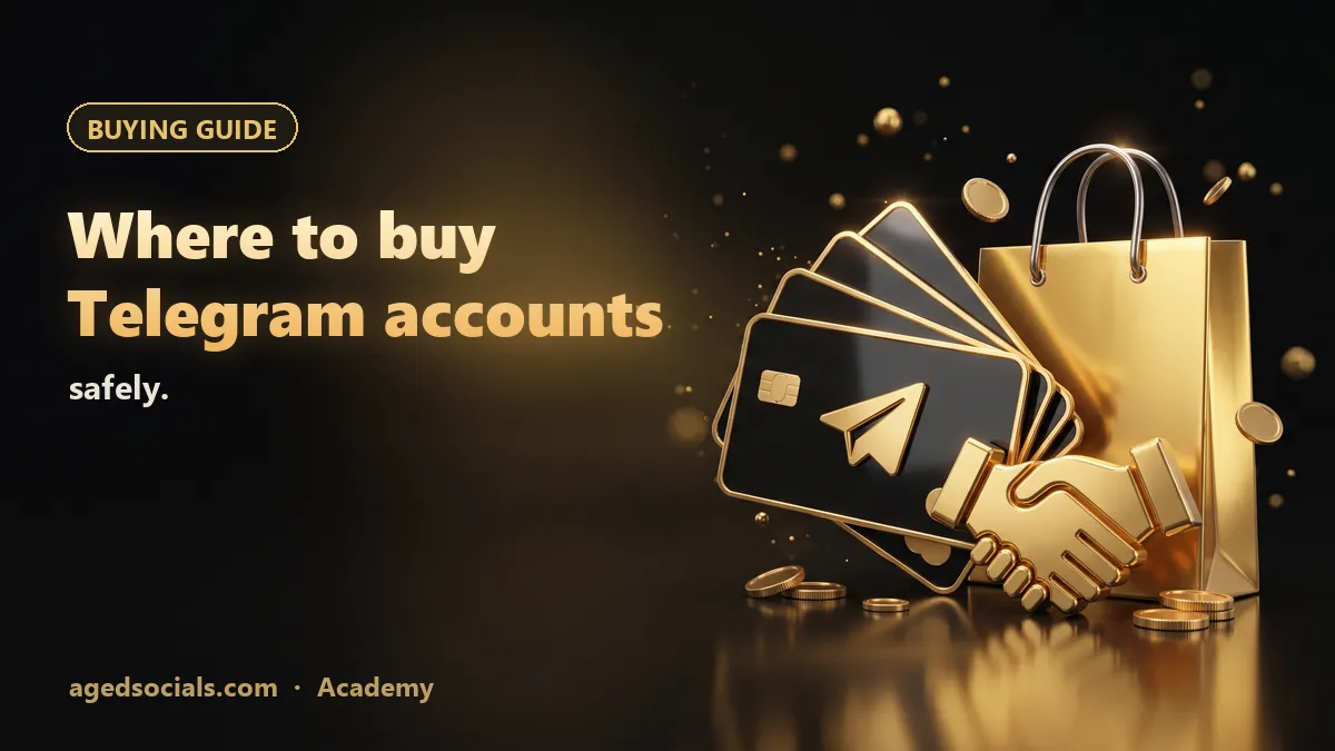 Where to buy Telegram accounts safely.: AgedSocials illustration