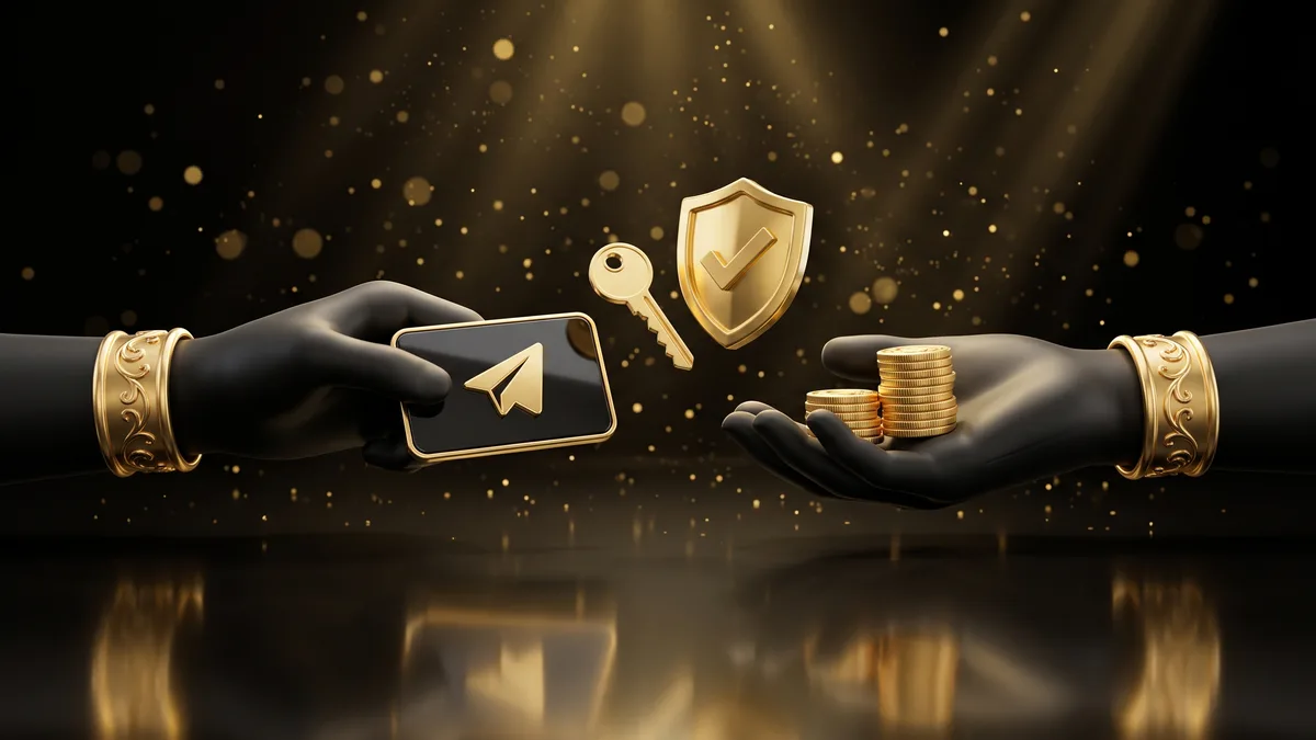 بيع قناة أو مجموعة تيليجرام قديمة: رسم توضيحي من AgedSocials