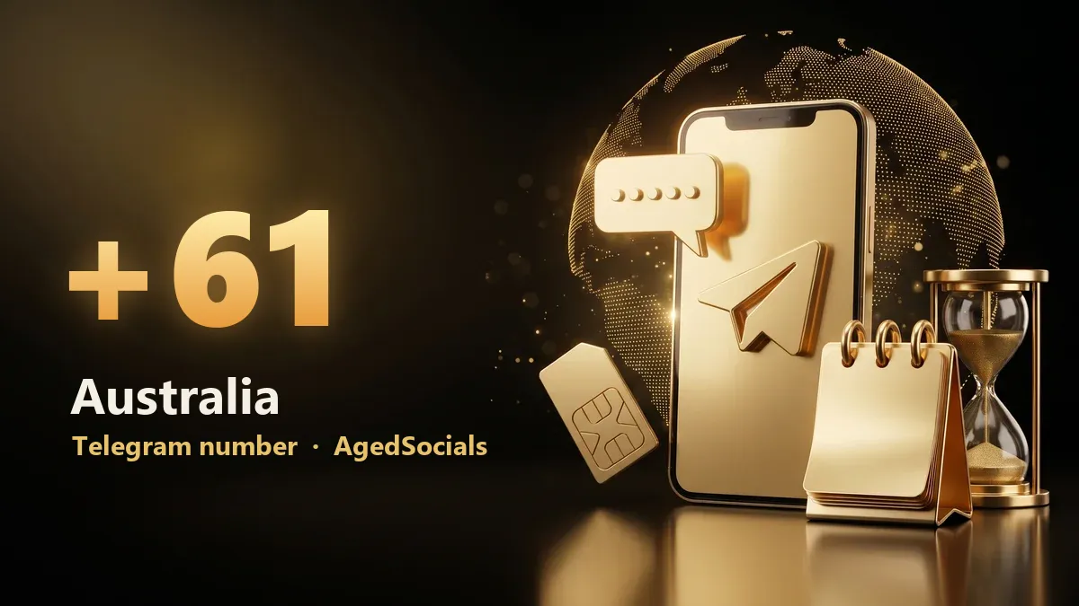 Australia Telegram virtual number: AgedSocials illustration
