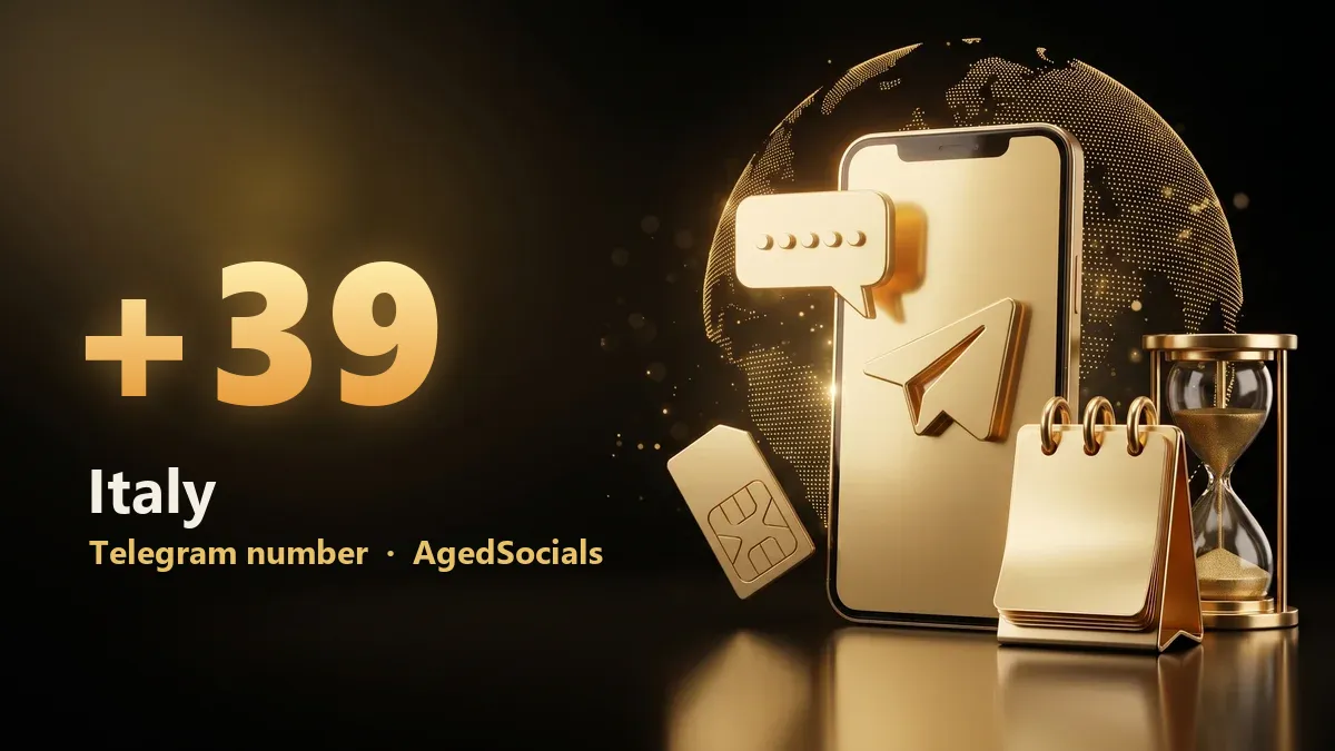 Italy Telegram virtual number: AgedSocials illustration