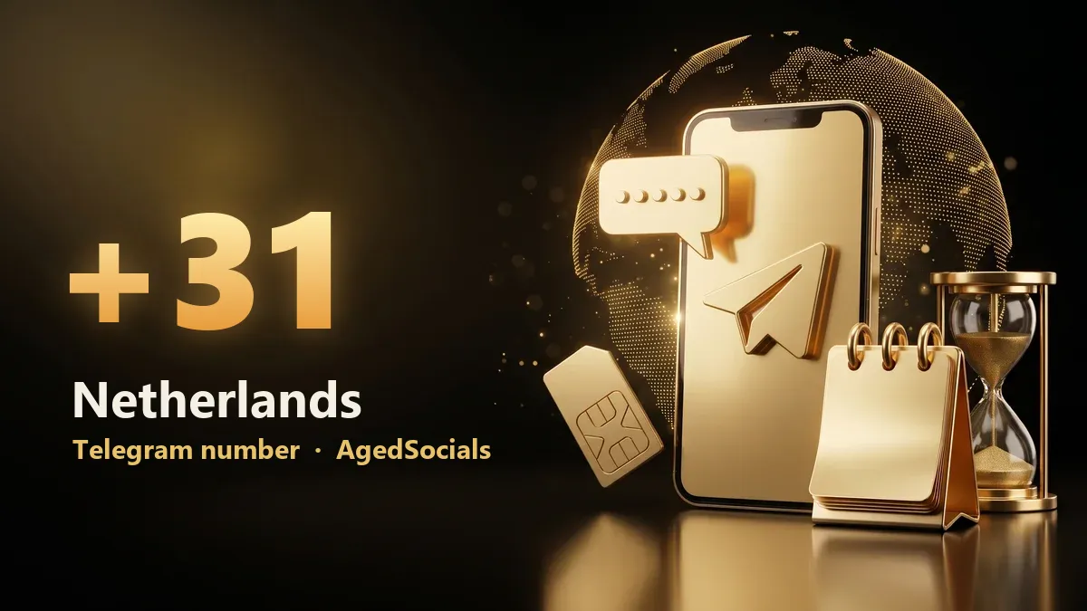 Netherlands Telegram virtual number: AgedSocials illustration