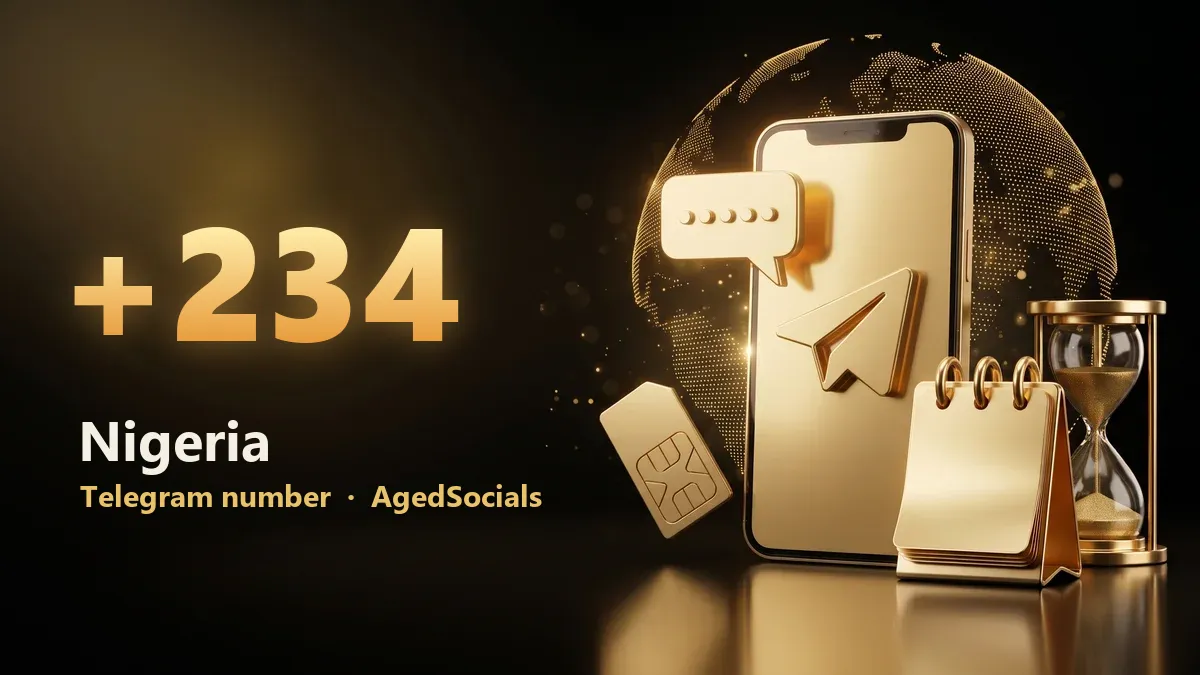 Nigeria Telegram virtual number: AgedSocials illustration