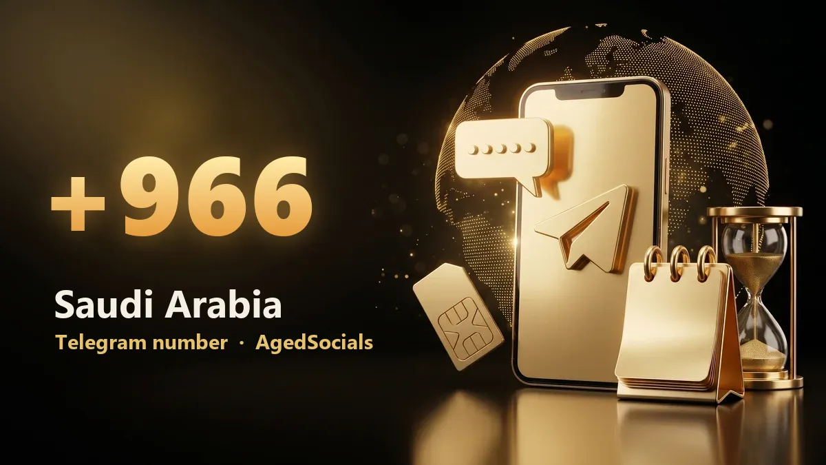 Saudi Arabia Telegram virtual number: AgedSocials illustration