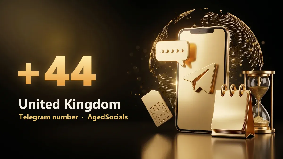 United Kingdom Telegram virtual number: AgedSocials illustration