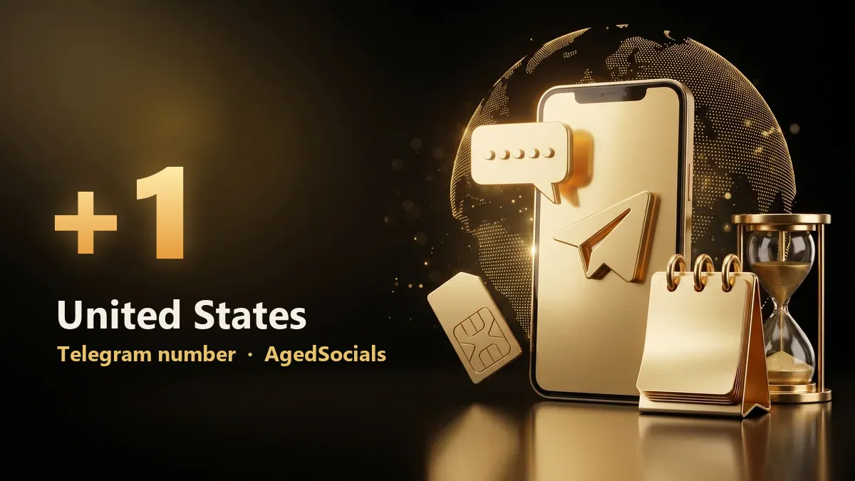 United States Telegram virtual number: AgedSocials illustration