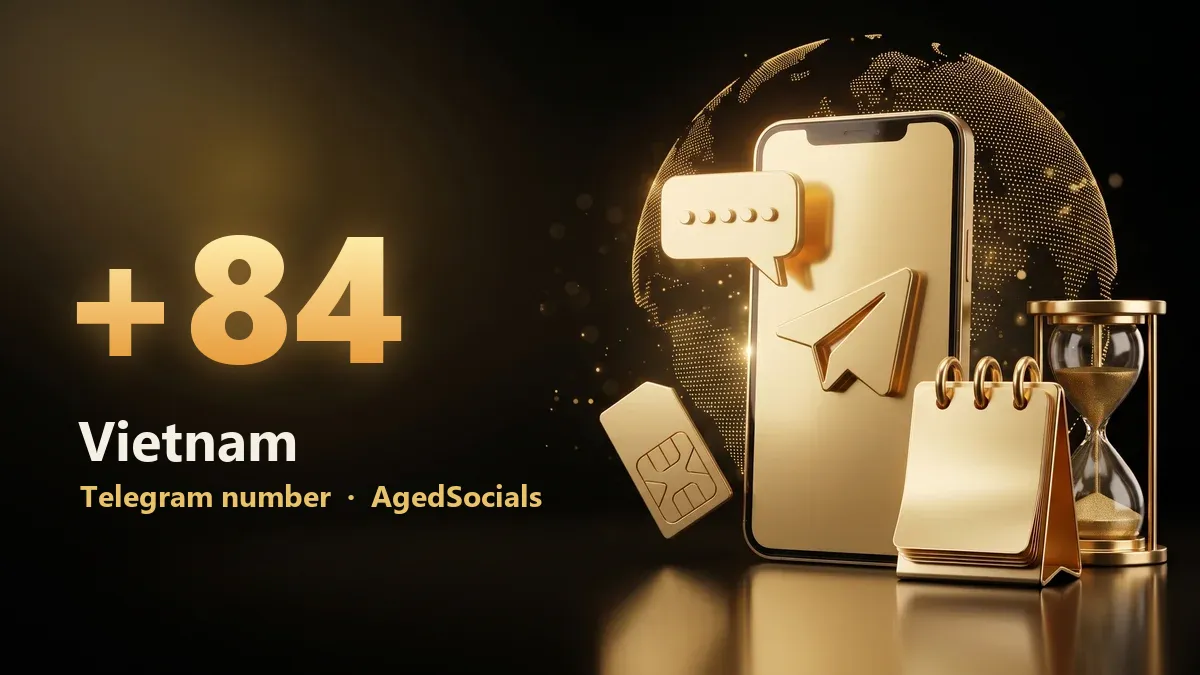 Vietnam Telegram virtual number: AgedSocials illustration