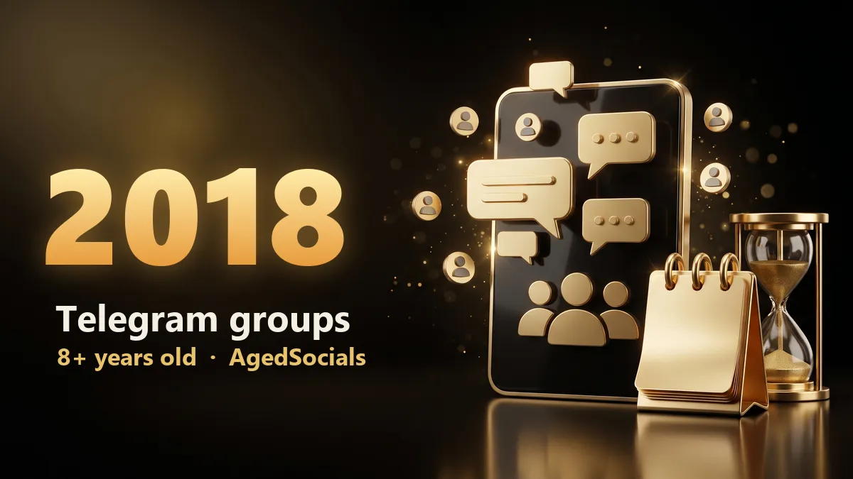 Nhóm Telegram 2018: hình minh họa AgedSocials